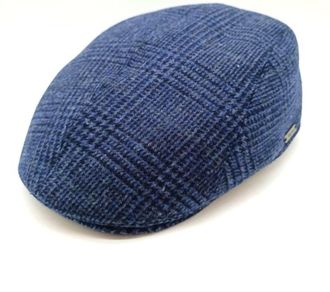 Wigens Unisex Ivy Modern Flat Cap In Dark Blue