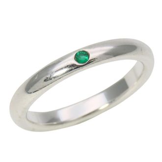Tiffany & Co. Emerald Green Silver 925 Band Ring (Pre-Owned)