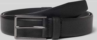 HUGO BOSS Ledergürtel mit Strukturmuster Modell CAMELLO in Black, Größe 100