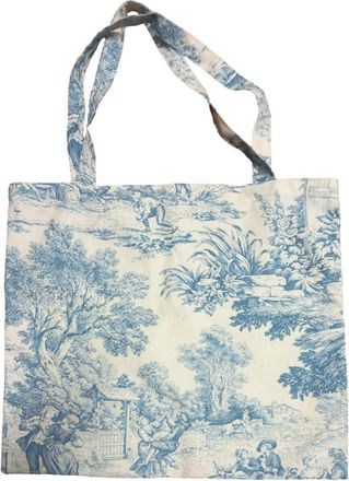 Ricami Fiorentini Baldi Florentine Embroidery Shopping Bag (Toile de Jouy Sky Blue)
