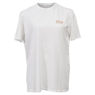 Golden Goose Logo-Print T-shirt in White Cotton