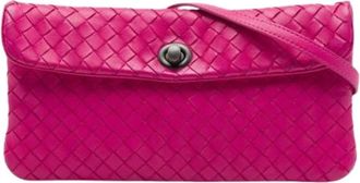 Bottega Veneta Pre-owned Woven Nappa Crossbody - - Pre-owned - Donna - Rosa - ONE SIZE