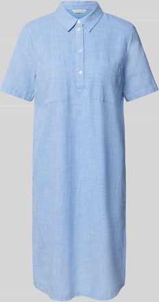Tom Tailor Regular Fit Blusenkleid aus reiner Baumwolle in Hellblau, Gr&ouml;&szlig;e 36