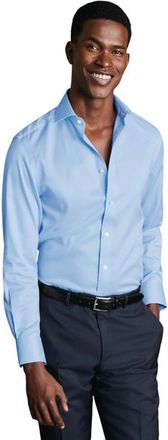 CHARLES TYRWHITT Non-Iron Puppytooth Shirt in Sky Blue at Nordstrom, Size 16.5 - 36
