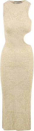 Akep Vskd 05044 V1 - Dames - Casual kleedjes - Beige - M - Katoen - Kleedjes