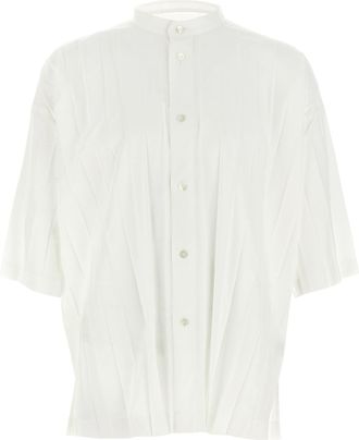 Homme Plissé Issey Miyake Edge Shirt T Shirt Bianco-Uomo