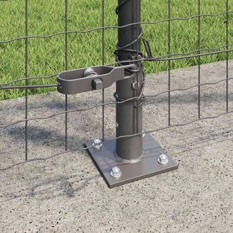 Berkfield Home Modern Fence Posts Set Set of 26 Grey Concrete 3.2 x 3.2 x 78.5 cm