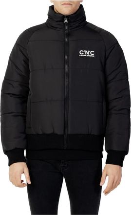 Costume National Zwarte Katoenen Zip-Up Jas met Zijzakken - Heren - Winterjassen - Zwart - XL - Katoen - Jassen