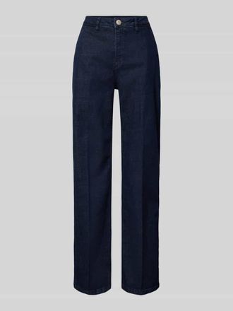 OPUS Straight Leg Jeans mit G&uuml;rtelschlaufen Modell Miva palazzo in Dunkelblau, Gr&ouml;&szlig;e 36/32