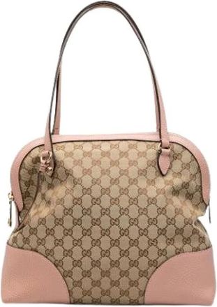 Gucci Pre-owned Handbags, female, Brown, Size: ONE SIZE Pre-owned Vintage Shoulder Bag