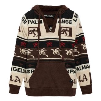 Palm Angels Palm Shadow Jaq Loose Knit Hoodie - - Sweatshirts & Hoodies - Uomo - Multicolore - L