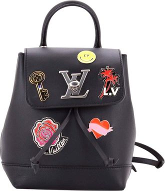 Louis Vuitton Black Sheep Leather Lockme Limited Edition Pin Embellished Mini (Authentic Pre-Loved)