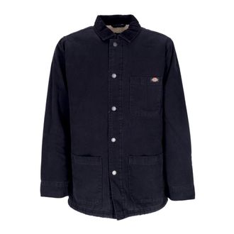 Dickies Canvas Werkjas Zwart Sherpa Interieur - Heren - Zomerjassen - Zwart - XL - Katoen - Jassen
