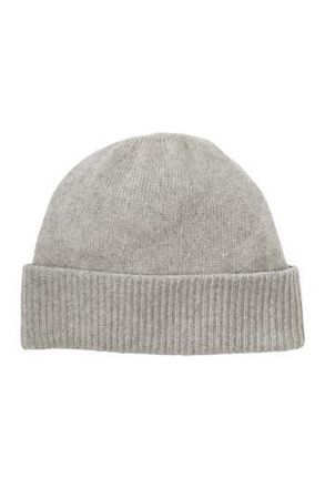 Portolano Cashmere Rib Hat in Lt Ht Grey at Nordstrom Rack