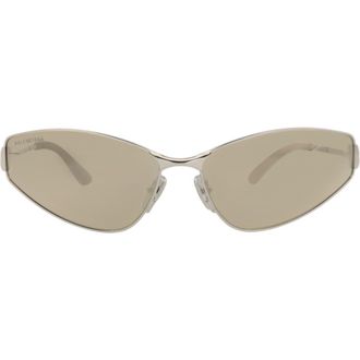 Balenciaga 65mm Cat Eye Sunglasses in Silver Silver Silver at Nordstrom Rack
