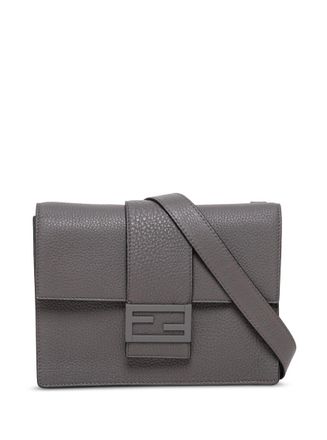 Fendi Grey Baguette Crossbody Bag
