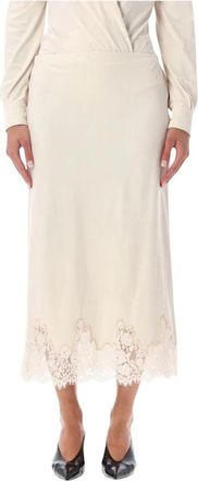 Alberta Ferretti Midi Skirts - Dames - Midirokken - Beige - S - Rokken