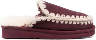 Mou Lammy muiltjes met gehaakt detail - Rood