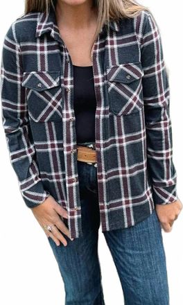 Thread & Supply Womens Plaid Shirt In Black Red