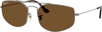 Ray-Ban EXPLORER 5 Polarized Brown Navigator Unisex Sunglasses RB3845 004/57 60
