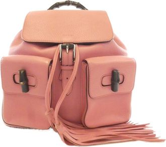 Gucci Pink Leather Backpack (Pre-Owned)