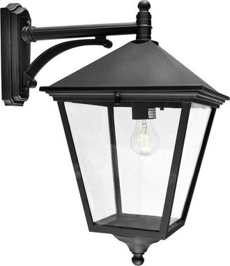 Netlighting Turin Grande 1 Light Outdoor Wall Lantern Light Black IP54 E27