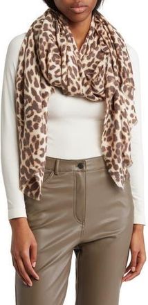 Vince Camuto Hazy Leopard Scarf in Sand at Nordstrom Rack