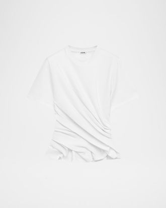 Loewe Short-Sleeve Draped Twisted T-Shirt