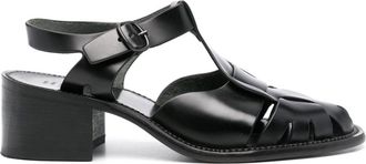 Hereu Pesca 60mm leather sandals - women - Leather/Leather/Leather - 39 - Black