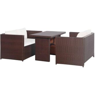 vidaXL Furniture Limited - Set Muebles De Jard&iacute;n 3 Pzas Con Cojines