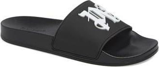 Palm Angels Logo Pool Slide Sandal in Black at Nordstrom Rack, Size 7Us / 40Eu