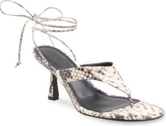 BCBGeneration Qwyn Ankle Strap Sandal in Snake Embossed Multi at Nordstrom, Size 8.5