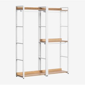 Sklum Armadio modulare aperto a 2 pezzi con appendiabiti in acciaio e legno Ariaster SKLUM