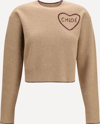 Chlo&eacute; Maglione con logo a cuore Woman M