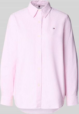 Tommy Hilfiger Relaxed Fit Hemdbluse aus reiner Baumwolle in Rosa, Gr&ouml;&szlig;e 34