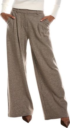 SIMKHAI Simkhai Leroy Pleated Wool-Blend Wide Leg Pant