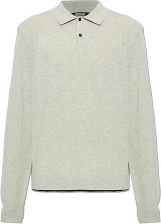 Jacquemus Maglia Polo in Lana Abbracio - - Knitwear - Uomo - Grigio - M