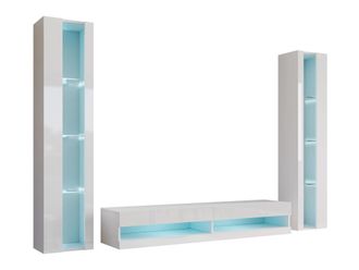 Mirjan24 Conjunto De Sal&oacute;n Vilrin V, Blanco + Blanco Brillante