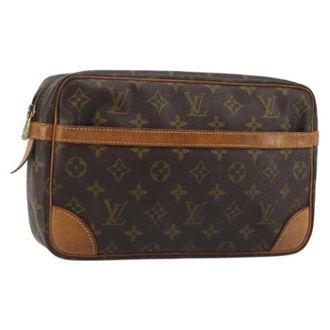 Louis Vuitton Pre-owned Monogram Canvas Clutch Bag - Dames - Pre-owned - Bruin - Maat: ONE Size