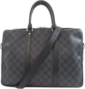 Louis Vuitton Pre-owned Shoulder Bags, male, Black, Size: ONE SIZE Pre-owned Damier Graphite Briefcase