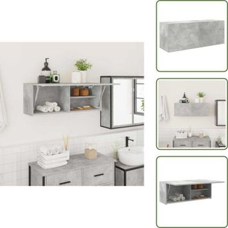 vidaXL The Living Store Armadietto da Bagno Grigio Cemento 80x25x30 cm in Truciolato - Armadio da bagno