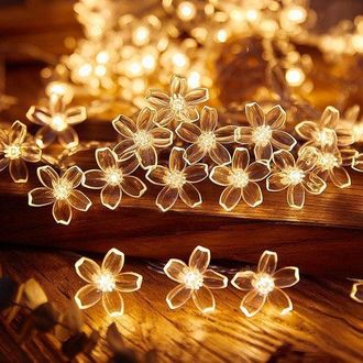 No Brand Guirnalda De Luces Led, Luz Decorativa En Forma De Campana Blanca Con Forma De Tienda De Campa&ntilde;a, 3 Metros, 20 Luces, Encendido Constante Por Usb, 2 T