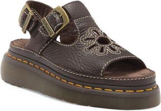 Dr. Martens Dunnet Flower Slingback Sandal in Kelp Brown at Nordstrom, Size 10Us