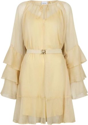 Dante6 Dames, Jurken, Geel, Maat: 2XL Chiffon