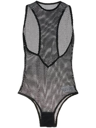 Osklen mesh sleeveless bodysuit - women - Polyamide/Spandex/Elastane - P - Black