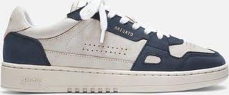 Axel Arigato Dice Lo Cracked Leather Sneaker in Beige/blue at Nordstrom, Size 14.5