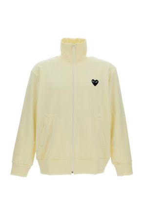 Comme Des Gar&ccedil;ons Light Yellow Embroidered Sweatshirts