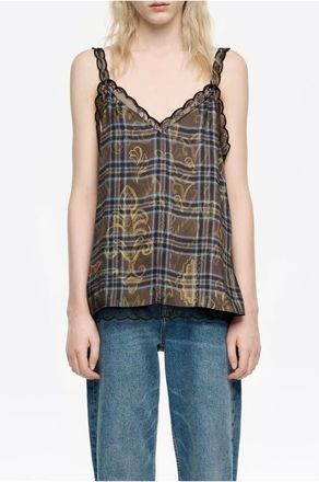 Bimba & Lola Ikatmix Lace Double-Layer Vest Top in Ikatmix Blue at Nordstrom, Size Small