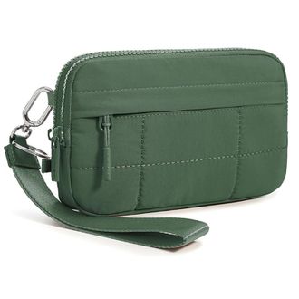 Generic Crossbody Bags Wristlet Purses Wallets with 4 Zipper for Women and Girls, Handbag Holder for Credit Cards and Daily Essentials (Green)