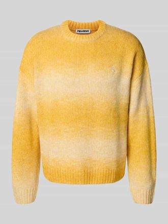 Review Strickpullover mit Label-Stitching in Senf, Größe XXL